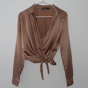 Missguided satin blouse